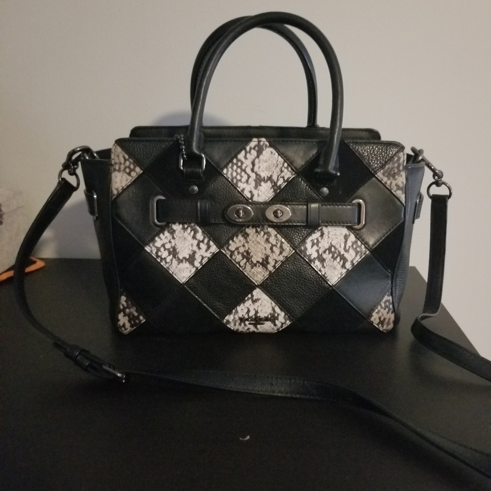 Coach Patchwork/snakeskin swagger